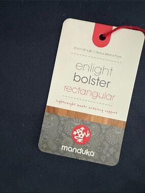 Manduka enlight rectangular yoga bolster dark blue NEW NWT